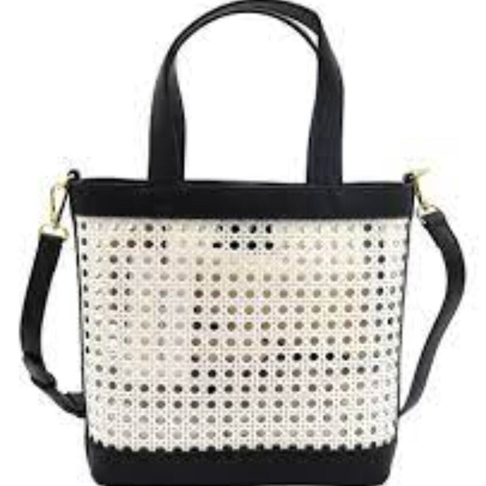 Jules Kae Alex Mini Tote - Black/White, NWT